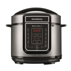 Panela Elétrica De Pressão Digital Master Cooker Pe38 5 Litros Mondial Inox Com Preto 220V