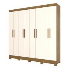 Guarda Roupa Casal Toscano Nature Off White  Briz Móveis