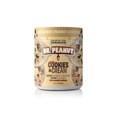 Dr. Peanut Pasta de Amendoim c/Whey Protein - Sabor Cookies & Cream, Pote 600g