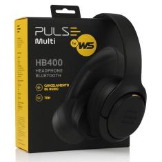 Fone de Ouvido Headphone Bluetooth Pulse HB400 PH438, ANC, Bluetooth 5.3, 55h Autonomia, Modo Transparência, Preto