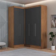 Guarda-roupa Modulado Viena 5 Portas 4 Gavetas 3 Peças Espresso Móveis