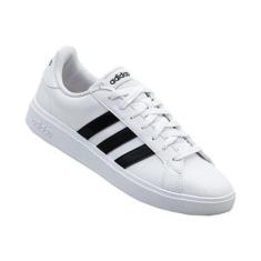 Tênis Casual Branco e Preto Grand Court Base II | Adidas-Masculino