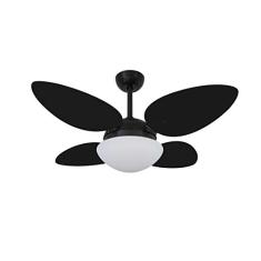 Ventilador De Teto 4 Pás Nero Vr42 Pétalo 127v Volare Volare 110v Preto