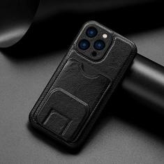 Capa de couro para iphone 11 12 13 14 pro max slot para cartão de função para iphone xs max 14 plus capa preta, para iphone 14