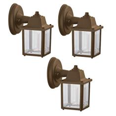 3 Un Luminaria Arandela Vintage Externa Colonial Marrom alz18