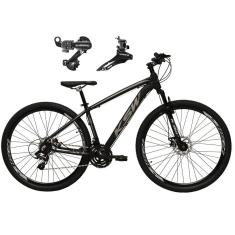   Bicicleta Aro 29 Ksw Xlt Alumínio 24v Câmbios Shimano Garfo Suspensão - Preto\Prata