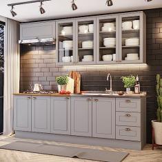 Cozinha Compacta Com Balcão Para Cooktop 6 Peças Amy Casa 812