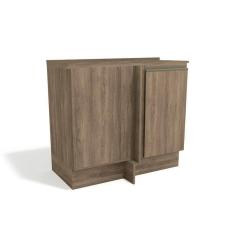 Balcão De Cozinha Canto Reto Maxxi G748 1 Porta C/ Tampo Nogal - Kappesberg