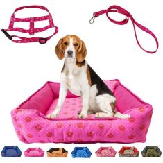 Cama Pet Cachorro Gato Quadrada Estampada 62 X 62 X 18 G +