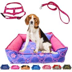 Cama Pet Cachorro Gato Quadrada Estampada 62 X 62 X 18 G +