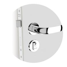 Fechadura Externa Soprano Ícaro Com Roseta Cromada