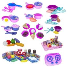 Cozinha infantil fogão mercado completo doceria legume 102p