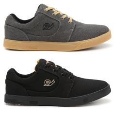 Kit 2 Tênis Masculino Skate De Tecido Leve Loose - LandFeet-Unissex