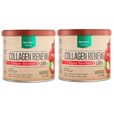 Kit 2 Collagen Renew Colágeno Hidrolisado Morango Nutrify 300g
