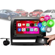 Kit Central Multimidia Android 12 Gps 2GB + Camera + Moldura FIAT IDEA