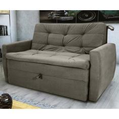 Sofá Cama 2 Lugares Piers Veludo Turkey Marrom