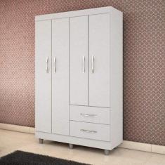 Guarda-Roupa Solteiro 4 Portas 2 Gavetas Paris Chf