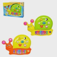 Teclado / Piano Musical Infantil Caracol Colors Com Luz . - toy king