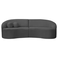 Sofá Orgânico Palermo 4 Lugares 210cm Bouclê - SOFA STORE, Bouclê Cinz