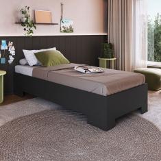 Cama Solteiro Xangai Grafite - Art In Móveis