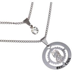 Colar Duplo Minha Profissão Engenharia Civil Aço Inox