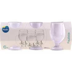 Conjunto de Taças Paulista 6 Peças 250ml - Nadir