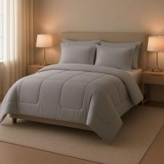 Kit Edredom Dupla Face e Jogo de Cama Casal Queen e 6 Peças - CASA DON