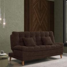 Sofá Cama 3 lugares 185cm Duda Marrom Matrix