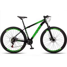 Bicicleta 29 Raider Z3X Pro 21V Freio a Disco e Suspensão Quadro Alumínio MTB