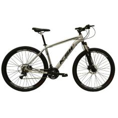  Bicicleta Aro 29 Ksw Xlt Câmbios Shimano 24v K7 Freios Hidráulicos Garfo Com Trava - Prata\Preto