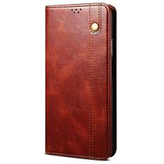 LXURY Capa flip para iPhone 14 Pro Max/14 Pro/14 Plus/14, capa de couro com fecho magnético com compartimento para cartão e suporte, vermelho, 14 Plus 6,7"