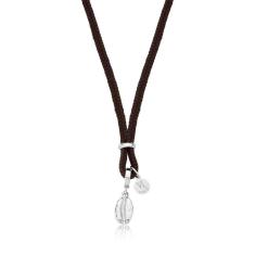 Colar Grão De Café Infantil No Paracord Marrom