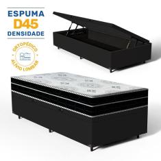 Cama Box Baú com Colchão de Espuma D45 Pillow In Anjos OrtoConfort Solteiro 88cm
