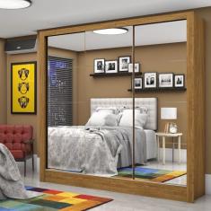 Guarda-roupa Casal 3 Portas com Espelho Santiago Premium Espresso Móveis Cinamomo