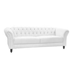 Sofá 2 Lugares Bérgamo 180cm Couro Branco - Gran Belo