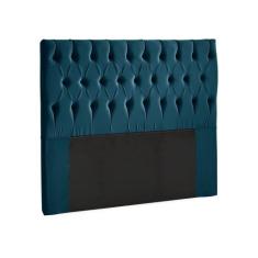 Cabeceira Cama King 196cm Capitonê Atlas Estofama, Azul