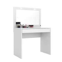 Penteadeira Camarim C/ Espelho P/Quarto Salão De Beleza Maquiagem 2 Luminária Led 1 Gaveta Atraente