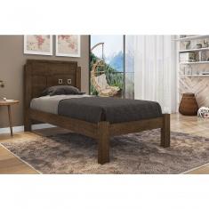 Cama Solteiro Leticia Malbec Com Colchão Framar Móveis