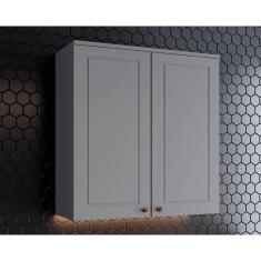 Armário De Cozinha Modulado Americana C/ 2 Portas 80cm Cinza - Henn