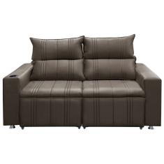 Sofá 2 Lugares Retrátil E Reclinável Madri 1,50m C/molas - Veludo Chocolate