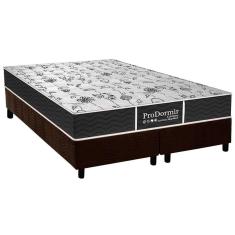 Cama Box Queen: Colchão Molas Probel Prolastic ProDormir Sleep + Base CRC Suede Brown(158x198)