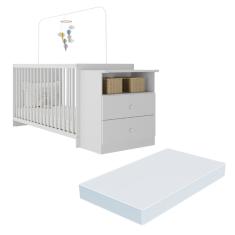 Berço Cômoda Com Colchão Incluso Meu Bebê Multimóveis Fg4013