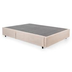 Base para Cama Box Casal Guldi com Guarda Objetos Bege