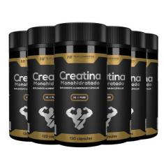 6x creatina monohidrata 3g pure 120caps 1550mg hf suplements