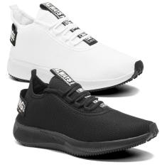 Combo 02 Pares Tênis para Academia Masculino Esportivo Treino Malhar BF Shoes-Masculino