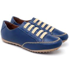 Tênis Feminino rasteiro Mocatenis Casual Novidade - Schenker, Marinho,