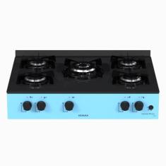 Fogao a Gas Portatil 5 Bocas Venax Grand Petit Line Azul, Bivolt