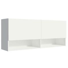 Armário Aéreo 120 Cm 2 Portas 2 Nichos Branco Para Cozinha