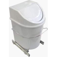 Lixeira Unitária De Base 12l Trilhos Deslizante Jomer 7716