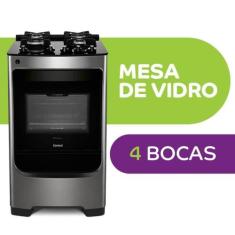 Fogão De Piso Consul 4 Bocas Cfo4var, Mesa De Vidro, Acendimento Autom